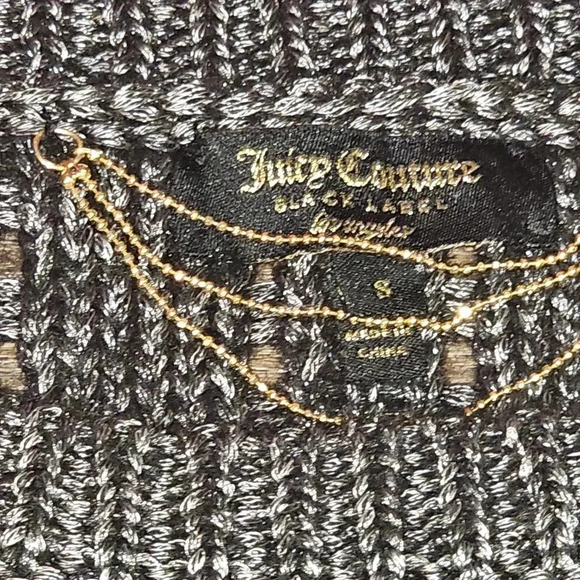 Juicy Couture Wool Blend Gold Label Knit Metallic Womens  Sweater SZ S - Picture 8 of 10